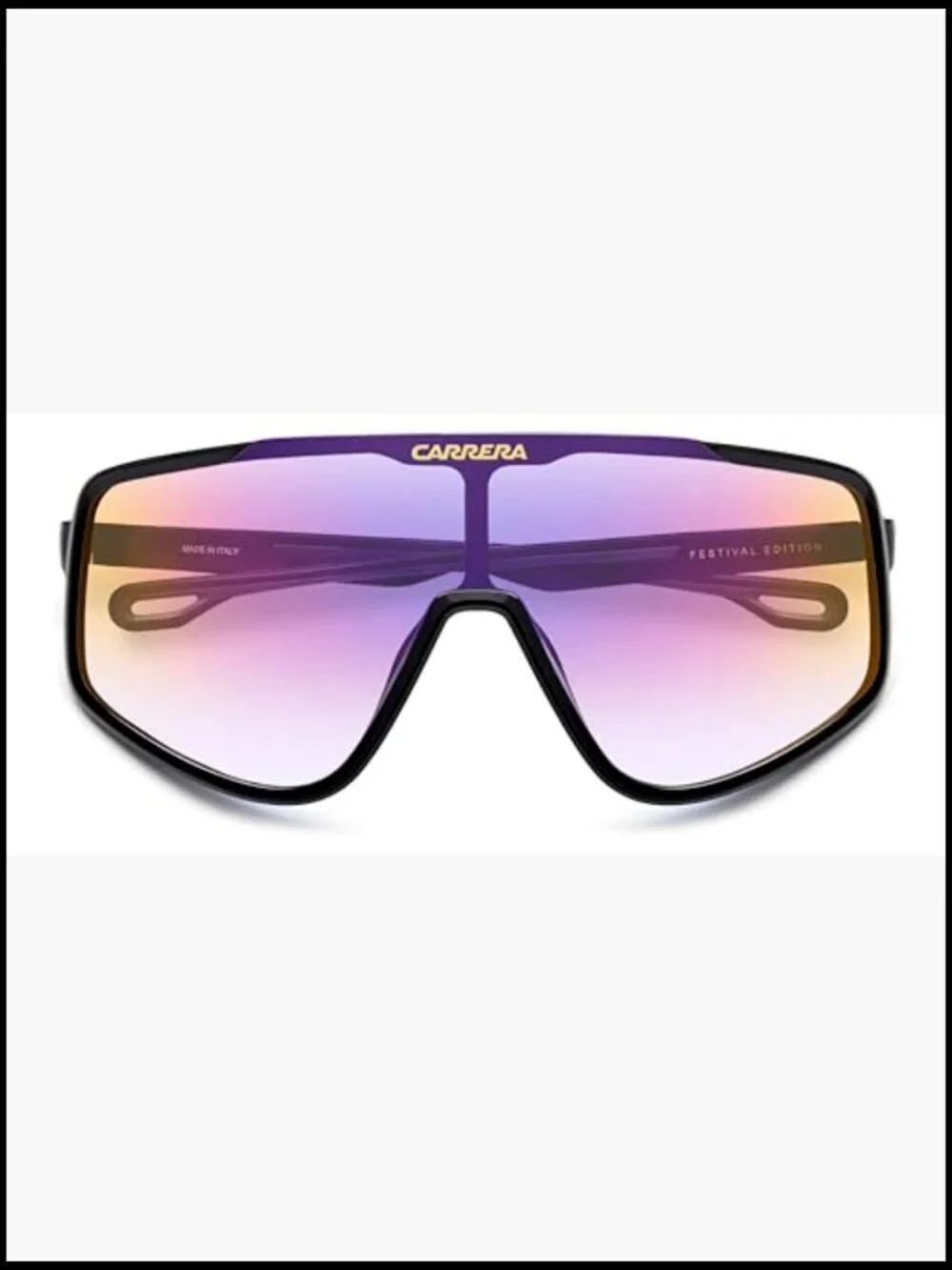 Limited Edition Festival Oversized Shield Sunglasses w/ Case